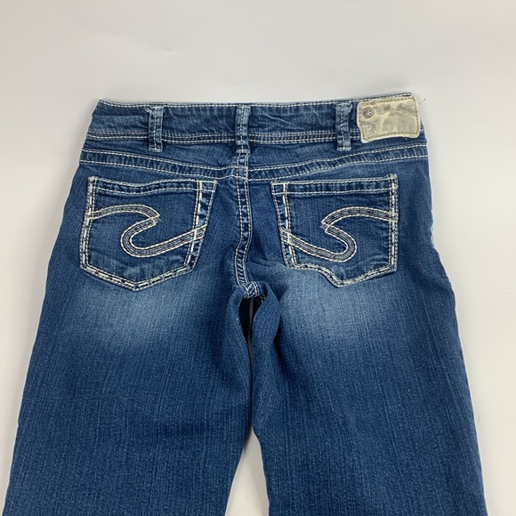 Silver Jeans Suki Capri Size 30 Medium wash denim Stretch Crop ankle style - Picture 3 of 15